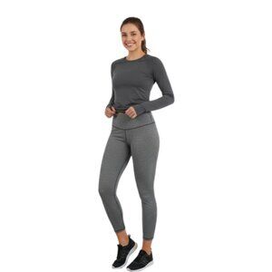 Old Navy Active Go-Dry Grey Pinstripe Full Length Leggings XL - Performance Yoga